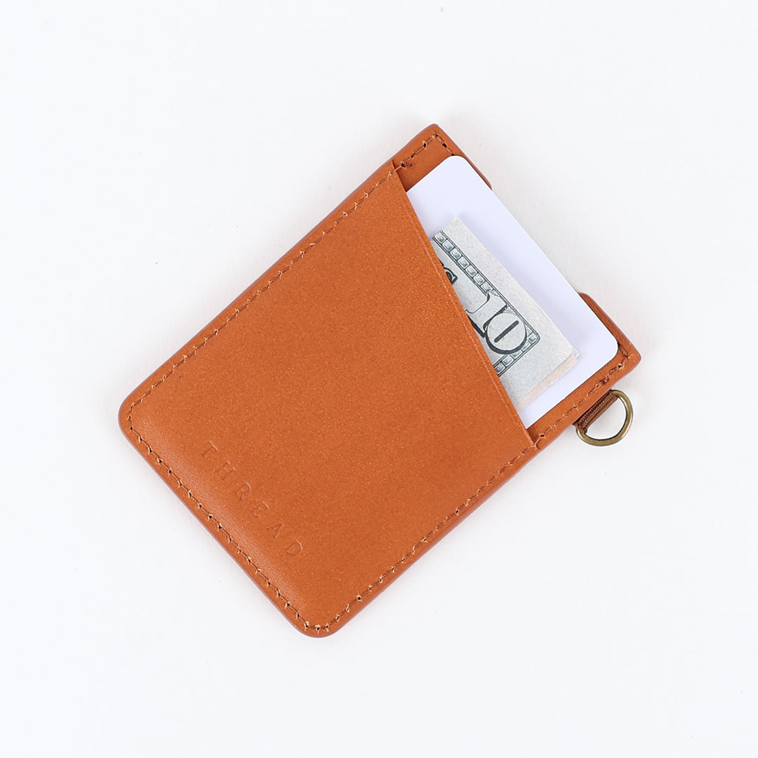 Brown Crest - Vertical Leather Wallet