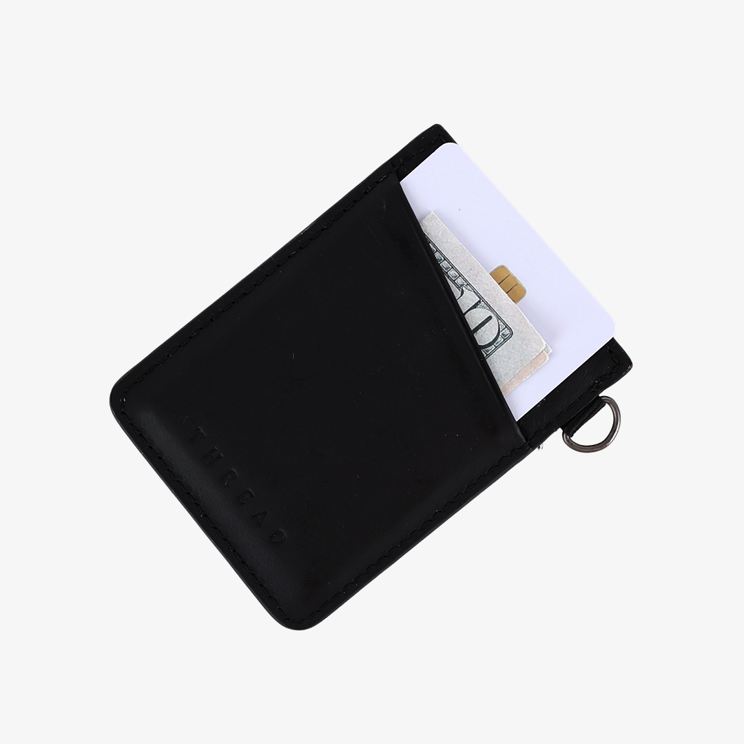 UVU Black - Vertical Leather Wallet