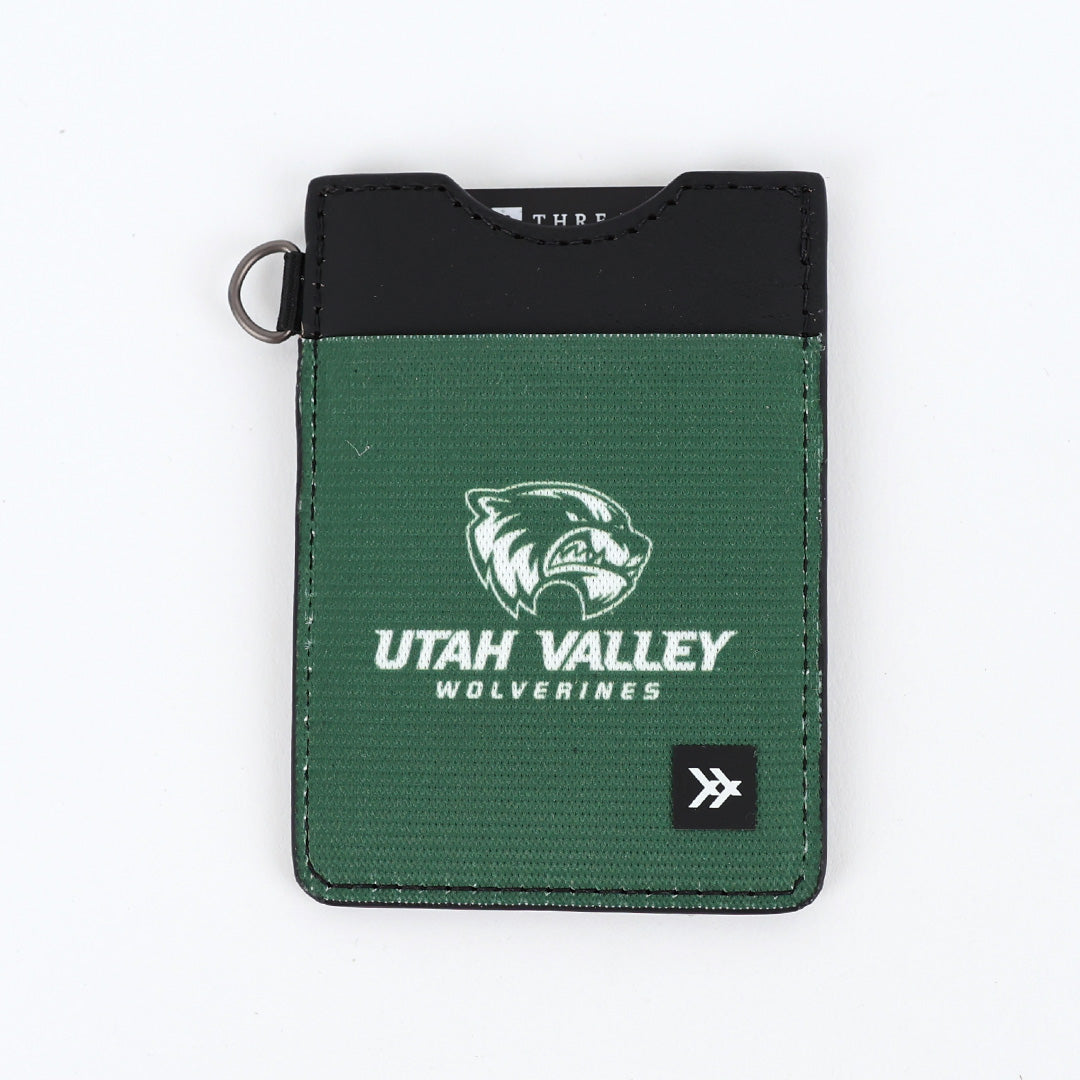 UVU Green - Vertical Leather Wallet