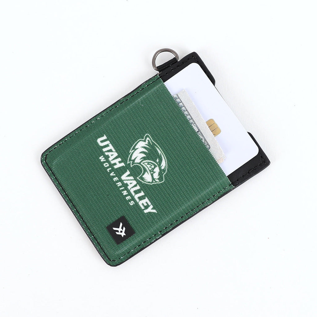 UVU Green - Vertical Leather Wallet