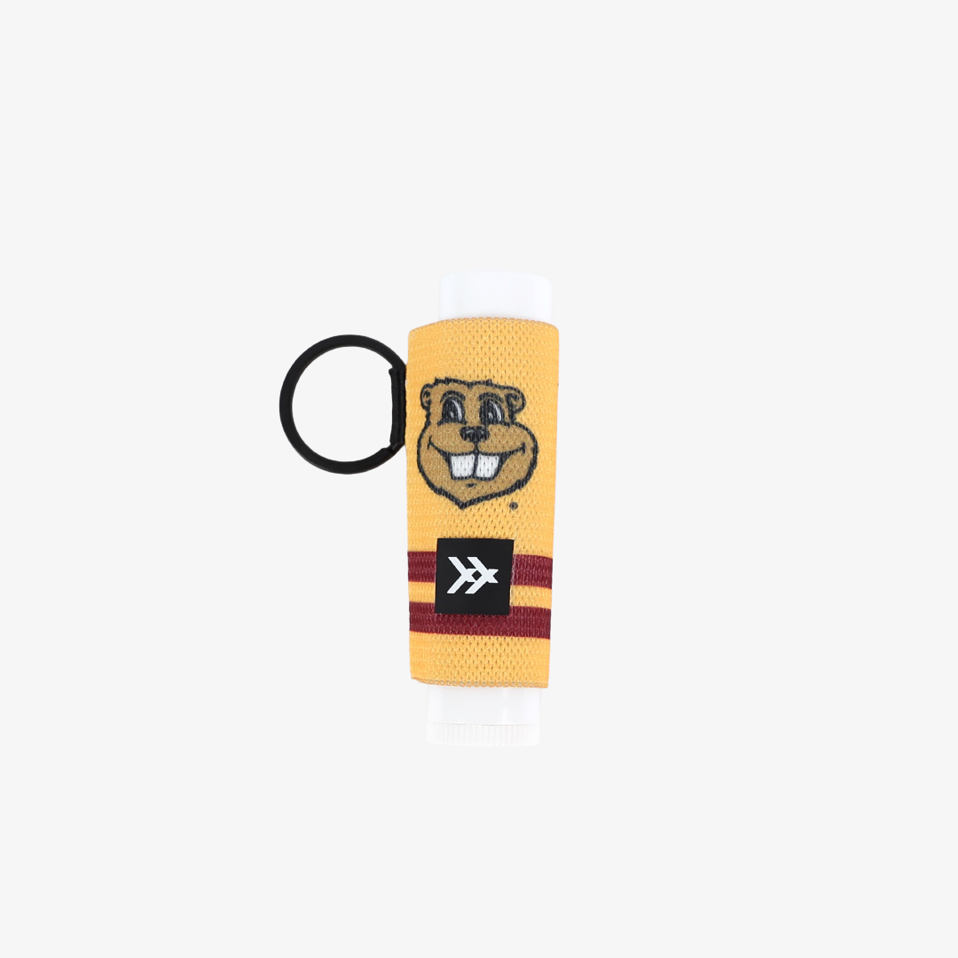 Minnesota Gold Gopher - Chapstick Holder Keychain