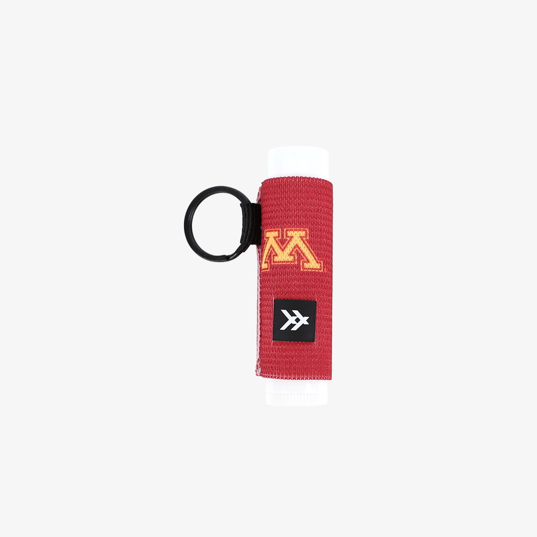 Minnesota Solid Maroon - Chapstick Holder Keychain