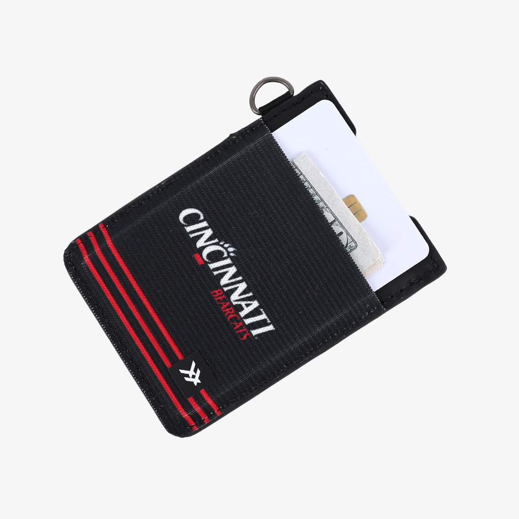 Cincinnati Black Stripes - Vertical Leather Wallet