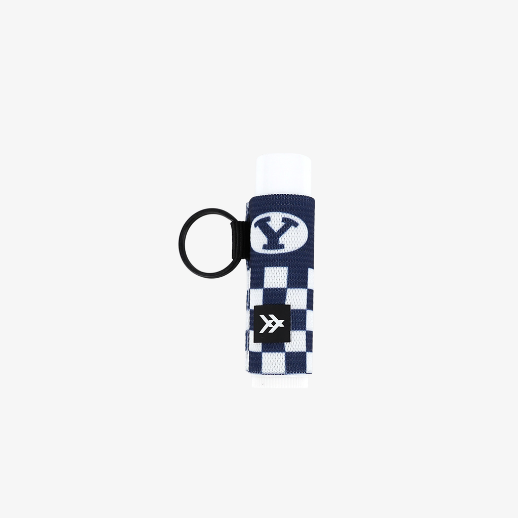 BYU Checker - Chapstick Holder Keychain