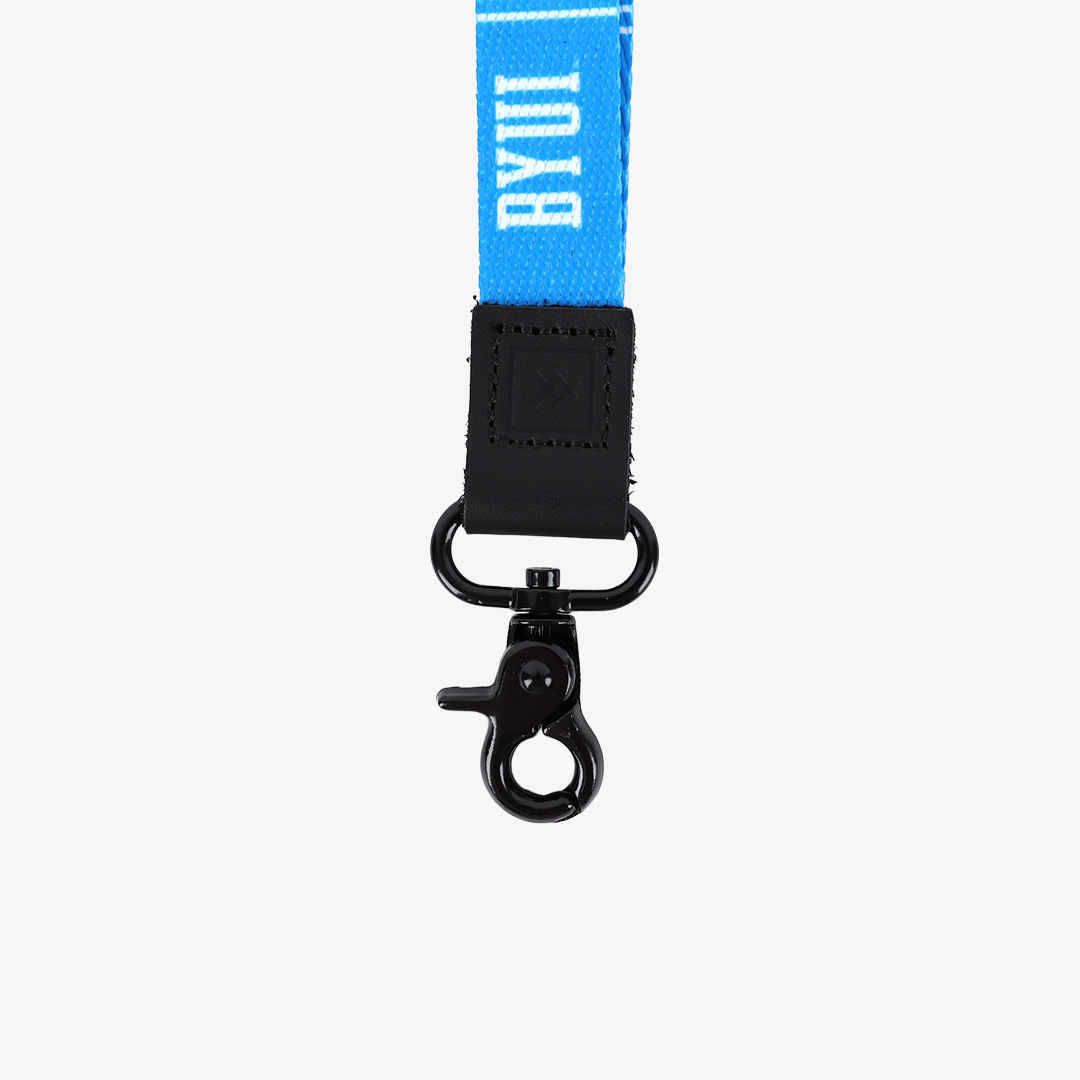 BYUI Blue Stripes - Wristlet Keychain