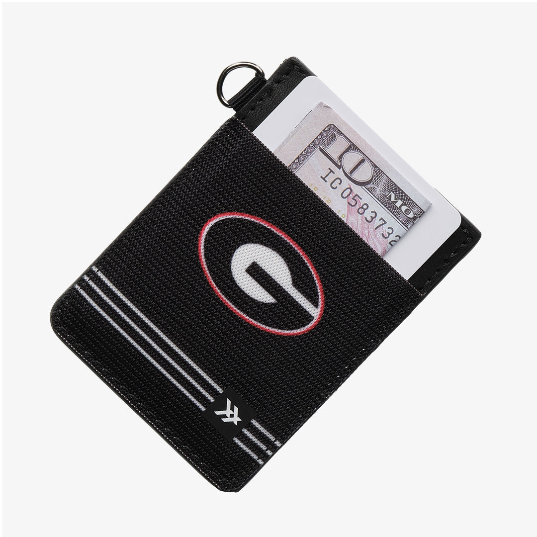 Georgia Black - Vertical Leather Wallet