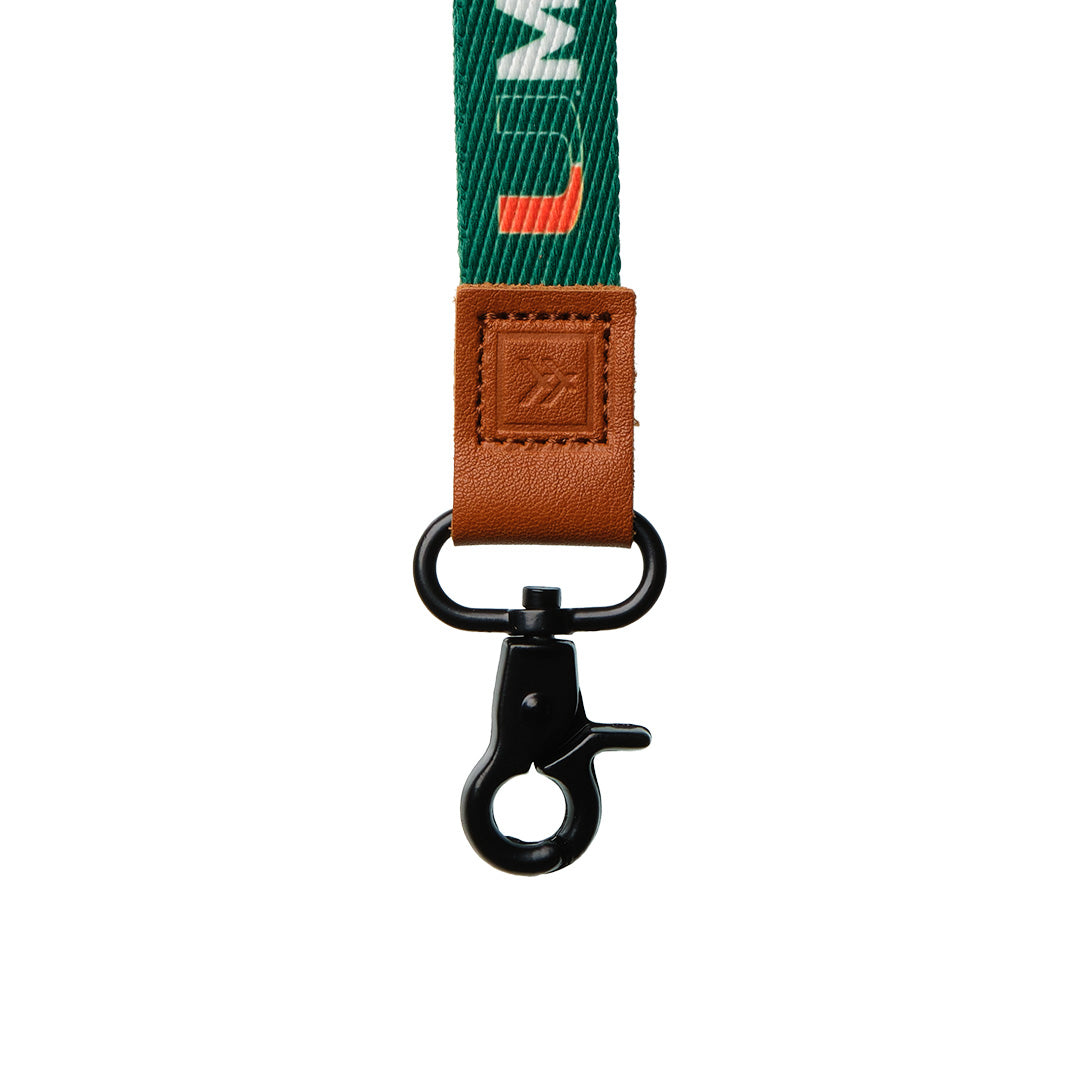 University of Miami Green - Wristlet Keychain