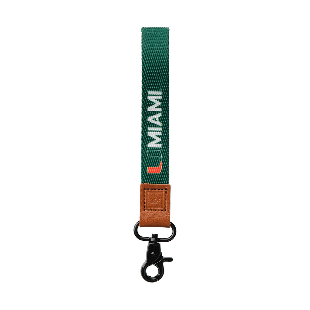 University of Miami Green - Wristlet Keychain