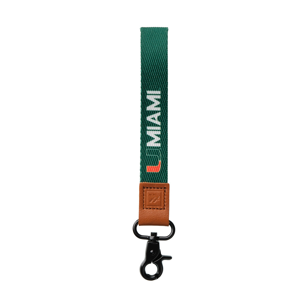 University of Miami Green - Wristlet Keychain