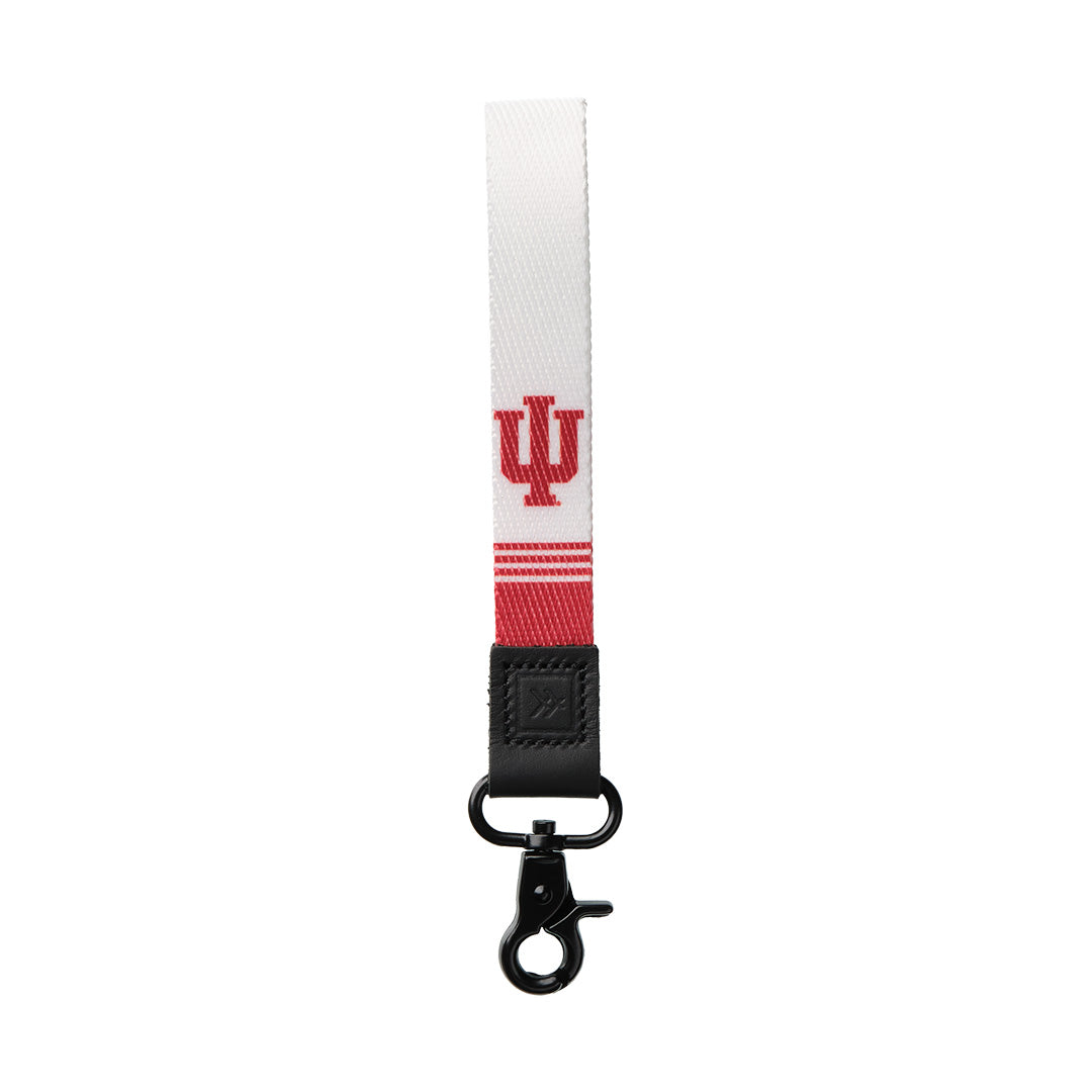 Indiana University White - Wristlet Keychain
