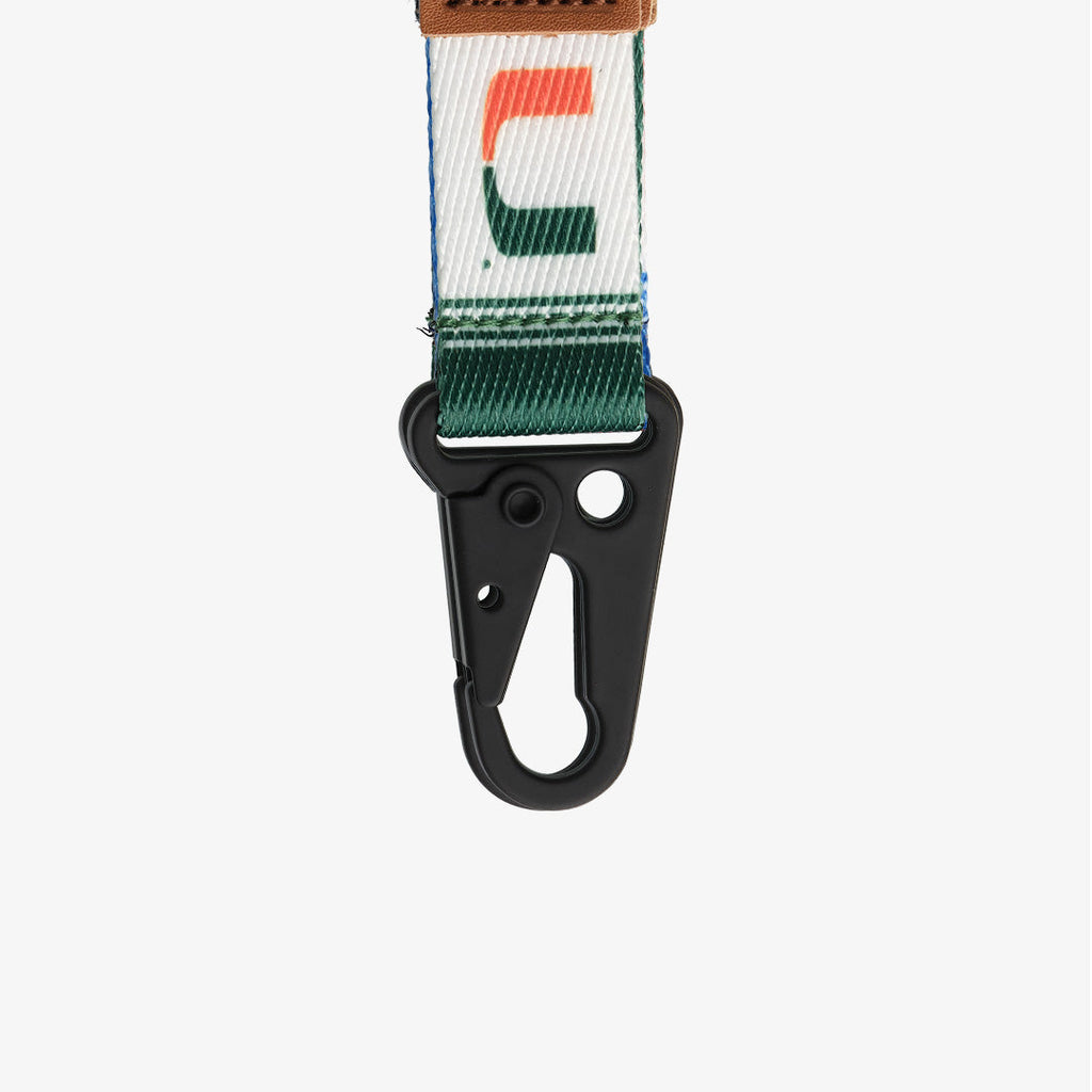 University of Miami White - Keychain Clip