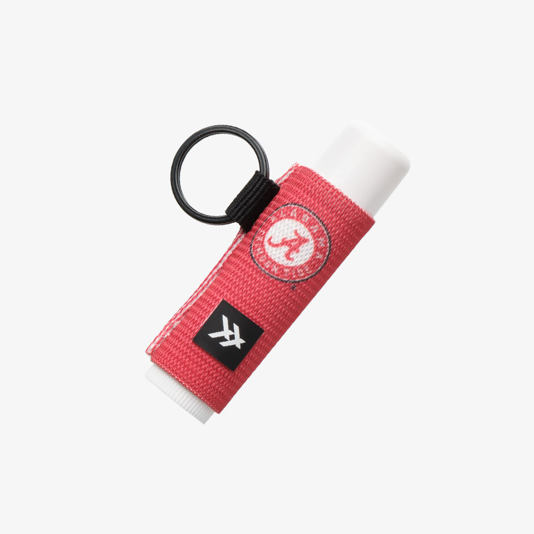 Alabama Crimson Stripe - Chapstick Holder Keychain