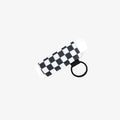 Alabama Black Checker - Chapstick Holder Keychain