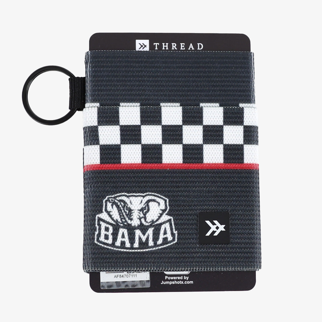Alabama Black Checker - Elastic Wallet