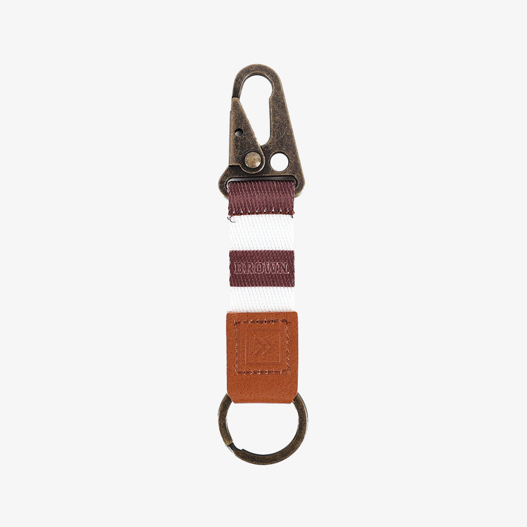 Brown Stripes - Keychain Clip