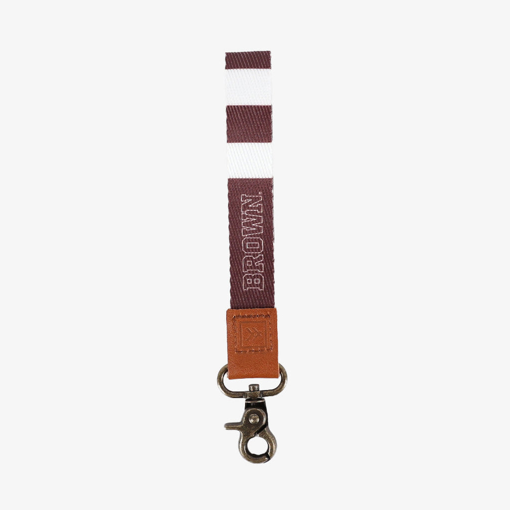 Brown Stripes - Wristlet Keychain