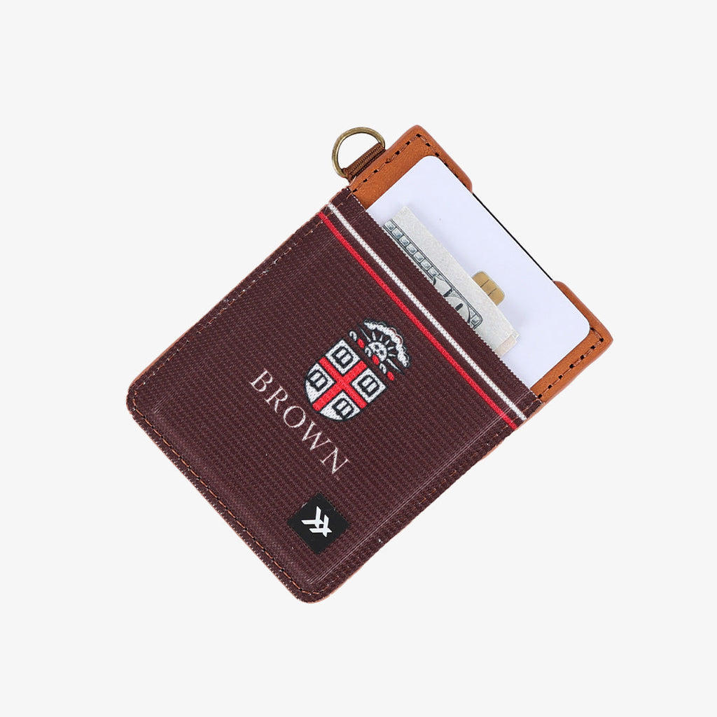 Brown Crest - Vertical Leather Wallet