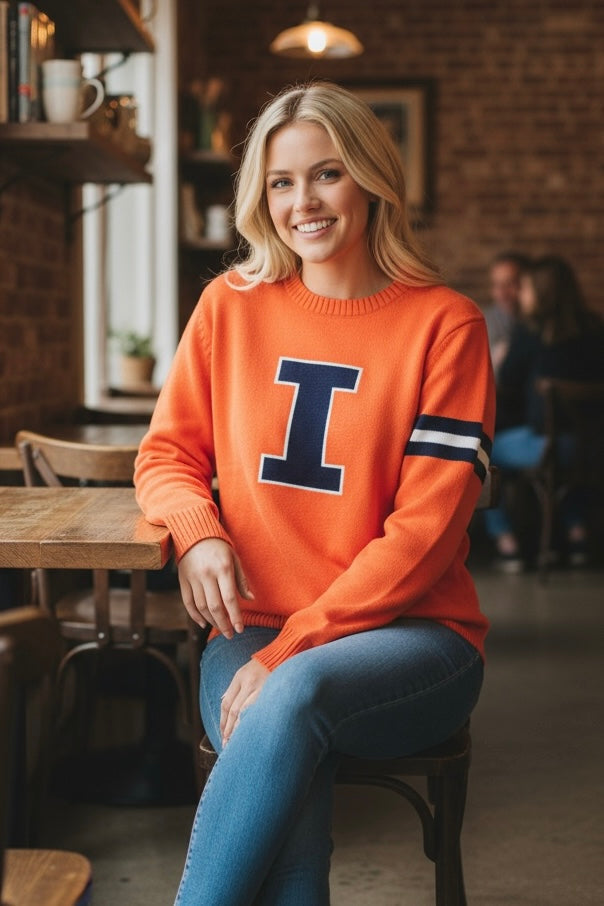 Illinois Long Sleeve – Orange Sweater