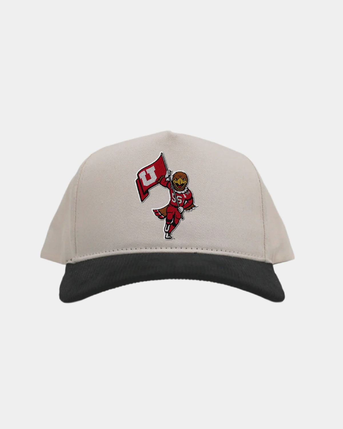 UofU Cream Black Cord Brim Fade Hat