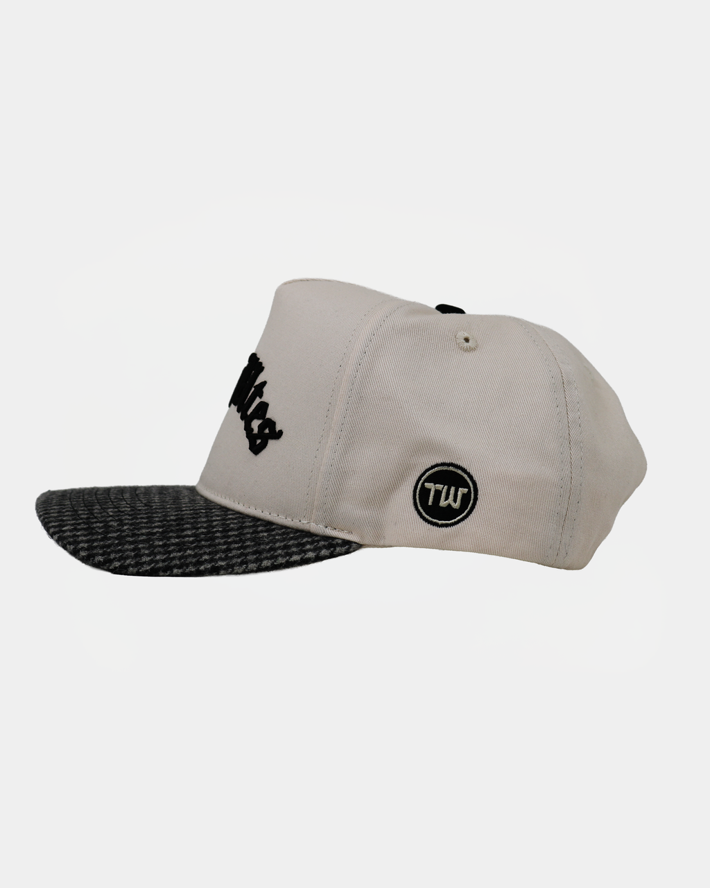 UofU Fade Hat Natural and Houndstooth Utes Arch