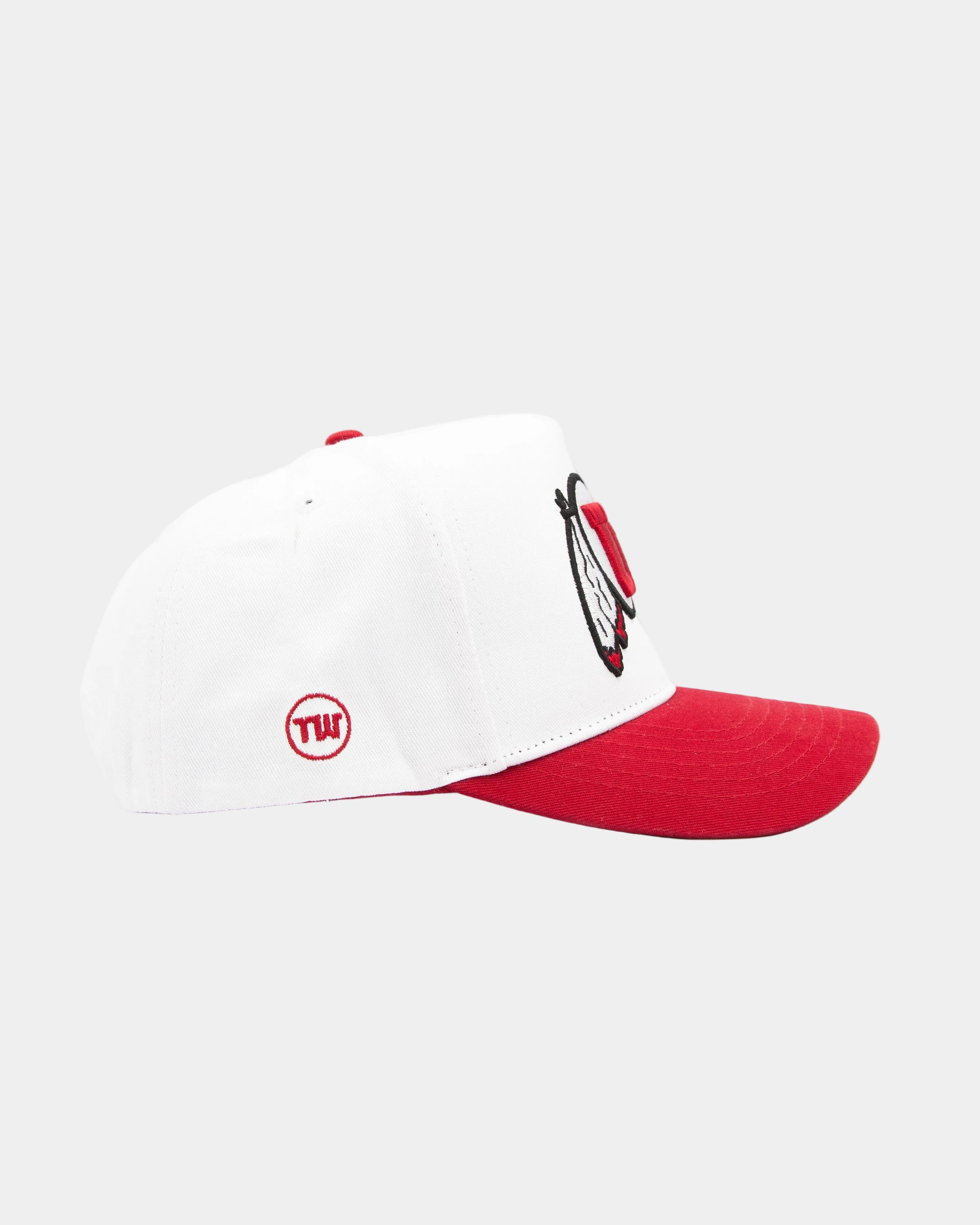 UofU Fade Hat RedWht Stripe Uniform Hat Utes