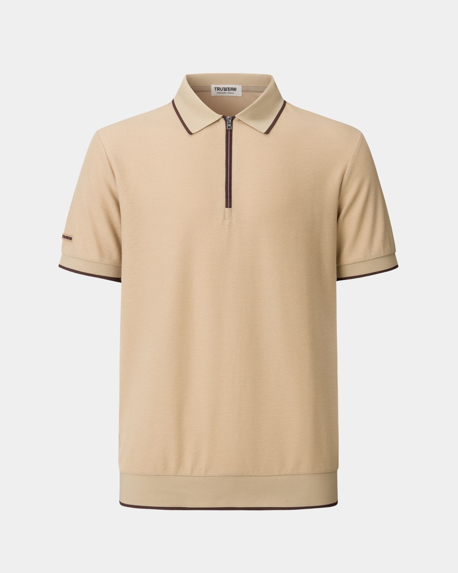 Vanguard Zip Polo Tan